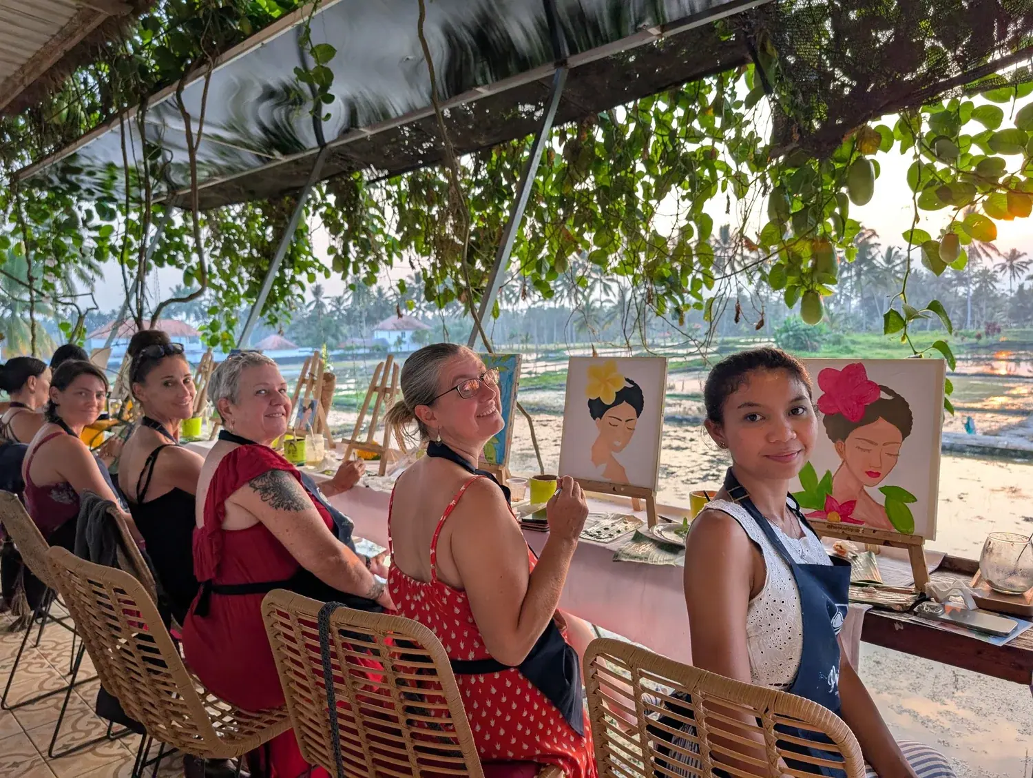 Rice Paddies & Paintbrushes: Our Wildly Successful Paint and Paddies Event! 🎨🌾☕