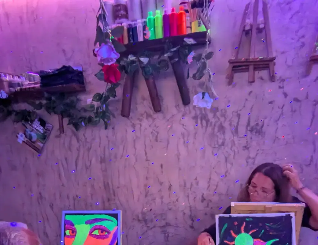Glow in the Dark private paint party moment 4