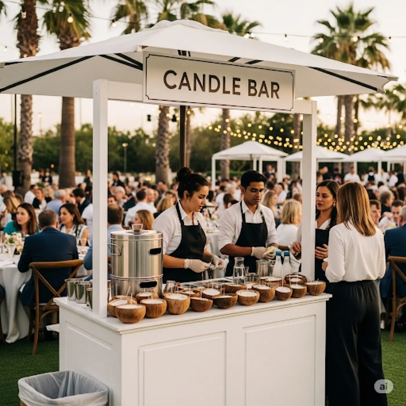 A Bespoke Candle Bar for Your Bali Event